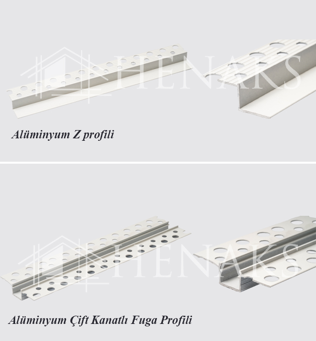  Alüminyum Z Profilleri ve Fuga Profilleri